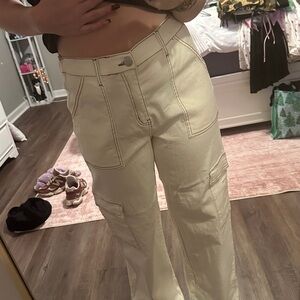 Forever 21 Off-White Cargo Pants